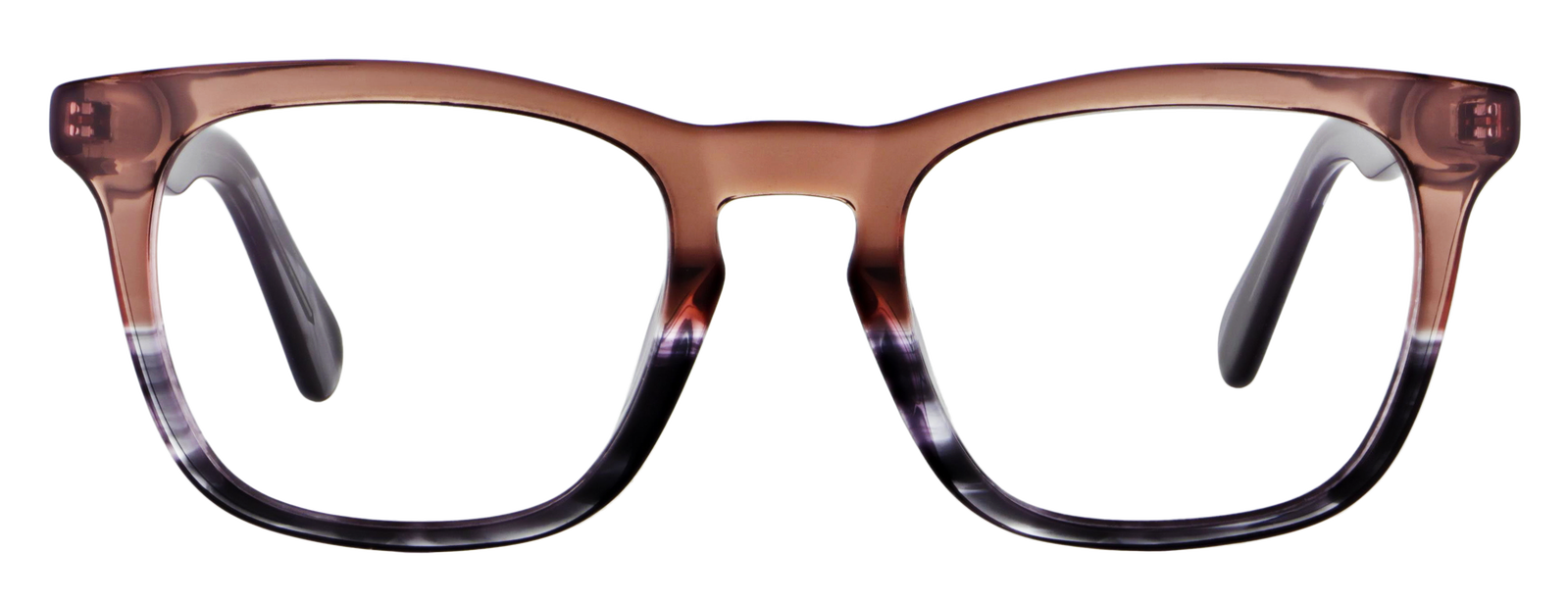 Das Bild zeigt die Eyebar Brille New York in braun von vorne.
